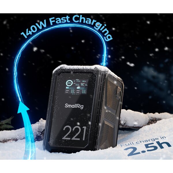 SmallRig X221 Smart V-Mount-Akku: Wasserdicht / Sturzsicher / Staubdicht 