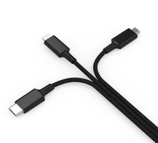 Smrter Hydra Ultra 5in1 Nylon-Ladekabel schwarz 