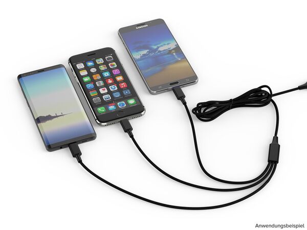 Smrter Hydra Ultra 5in1 Nylon-Ladekabel schwarz 