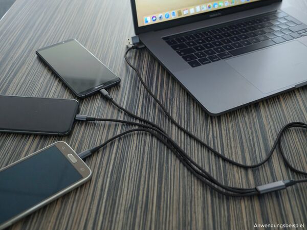 Smrter Hydra Ultra 5in1 Nylon-Ladekabel schwarz 