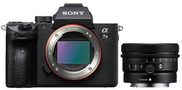 Sony Alpha 7 III (ILCE-7M3) Gehäuse + SEL 24mm f/2,8 G  schwarz-schwarz