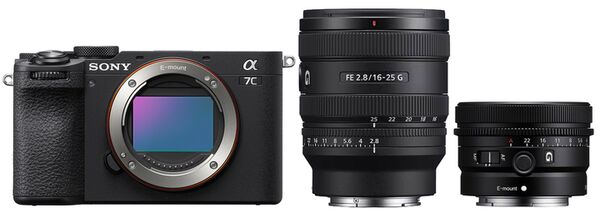 Sony Alpha 7C II (ILCE-7CM2) + SEL 16-25mm f/2,8 G + SEL  50mm f/2,5 G  schwarz