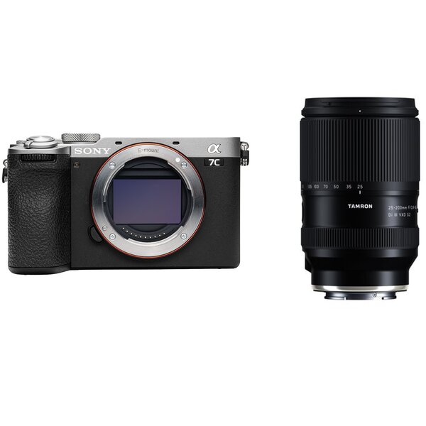 Sony Alpha 7C II (ILCE-7CM2) + Tamron 25-200mm f/2,8-5,6 Di III VXD G2  silber