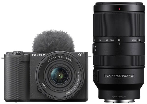 Sony Vlog-Kamera Alpha ZV-E10 II + SEL 16-50mm PZ OSS II + SEL 70-350mm f/4,5-6,3 G OSS 