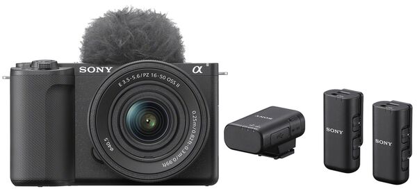 Sony Vlog-Kamera Alpha ZV-E10 II + SEL 16-50mm PZ OSS II + Mikrofonsystem ECM-W3 Duo 