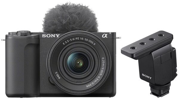 Sony Vlog-Kamera Alpha ZV-E10 II + SEL 16-50mm PZ OSS II + Shotgun Mikrofon ECM-B10 