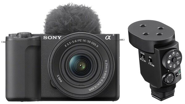 Sony Vlog-Kamera Alpha ZV-E10 II + SEL 16-50mm PZ OSS II + Mikrofon ECM-M1 