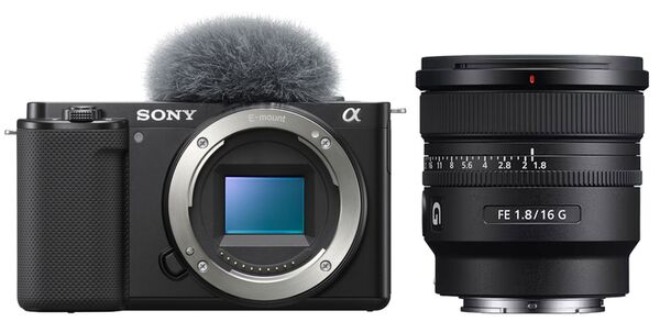 Sony Vlog-Kamera Alpha ZV-E10 + SEL 16mm f/1.8 G 