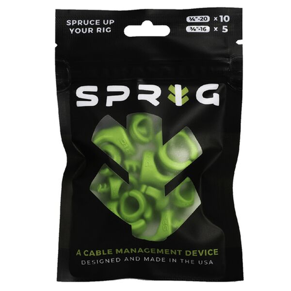 Sprig Value Pack (10x1/4 +5x3/8 ) Kabel-Management  Green