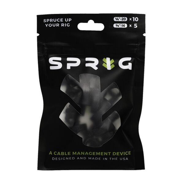 Sprig Value Pack (10x1/4 +5x3/8 ) Kabel-Management  Black