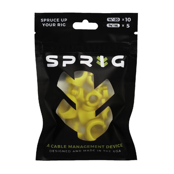 Sprig Value Pack (10x1/4 +5x3/8 ) Kabel-Management  Yellow