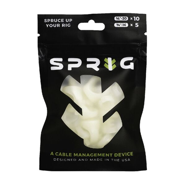 Sprig Value Pack (10x1/4 +5x3/8 ) Kabel-Management  Glow-in-the-Dark