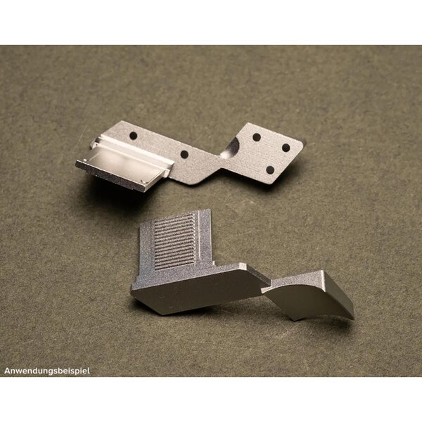 Squarehood Daumenauflage - X100VI  geriffelt Silber