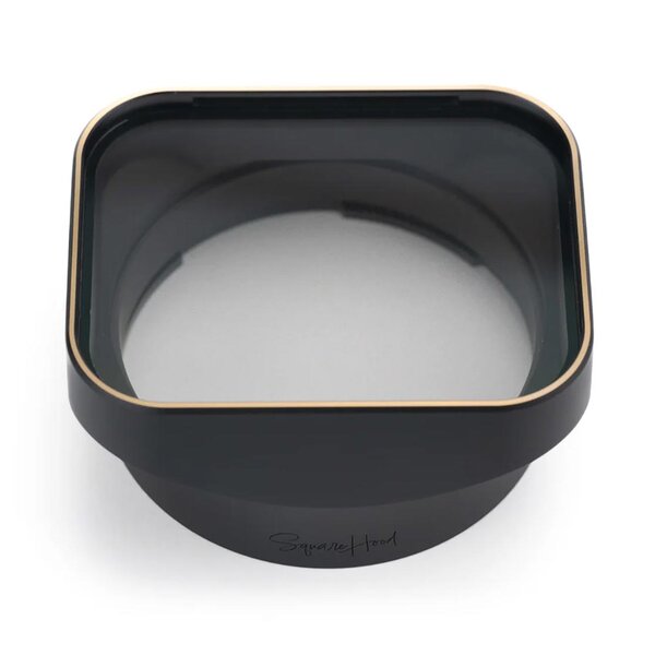 Squarehood Gegenlichtblende Ricoh GR Glass III X  Clear Gold Rim