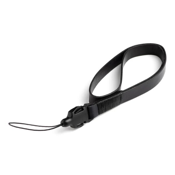 Squarehood Handschlaufe aus Leder  Schwarz