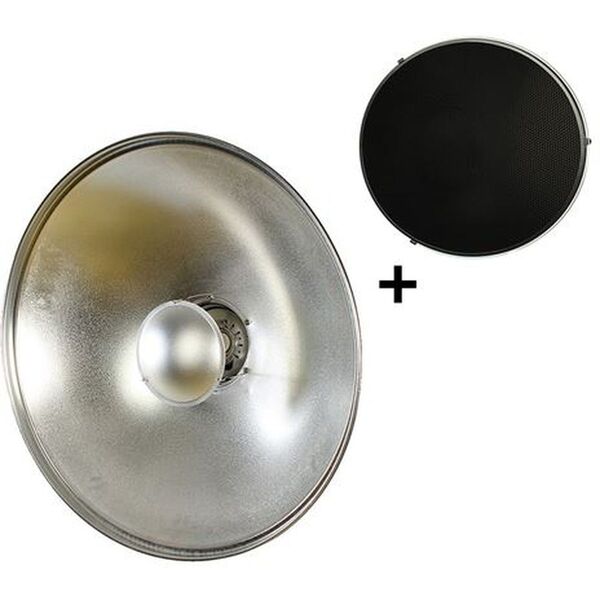 StudioKing Beauty Dish Silber mit Waben  SK-BD550 55 cm