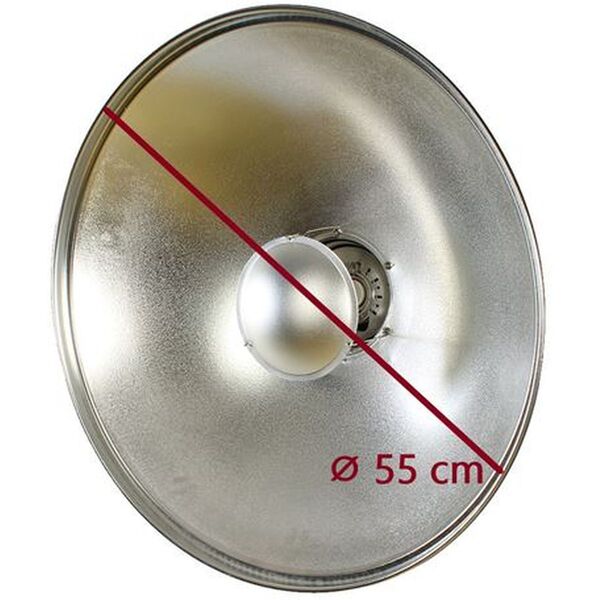 StudioKing Beauty Dish Silber mit Waben  SK-BD550 55 cm
