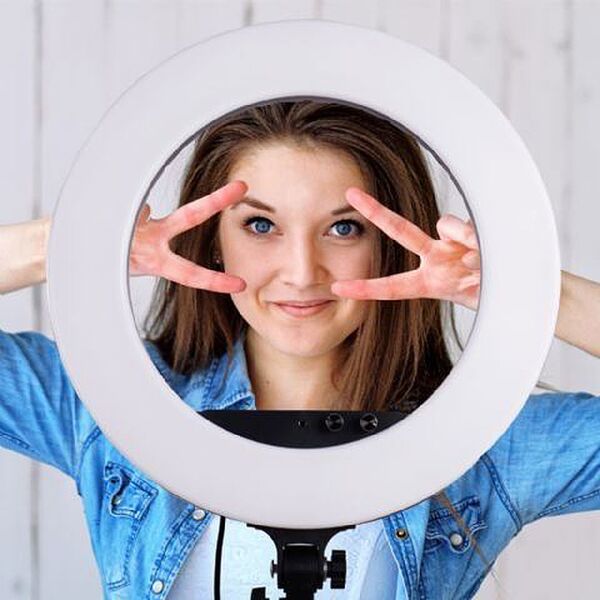 StudioKing LED Ringlampe Set LED-480ASK auf 230V 