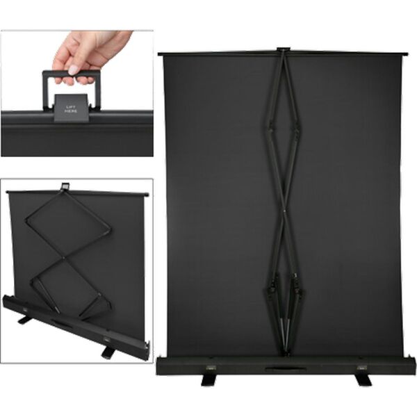 StudioKing Roll-Up Hintergrundschirm FB-150200FB  150x200 cm  Schwarz