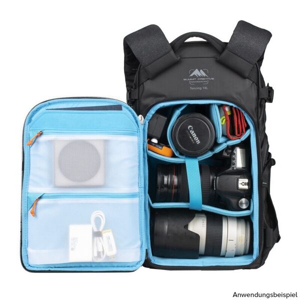 Summit-Creative Tenzing Zip Top Backpack  18 Liter schwarz