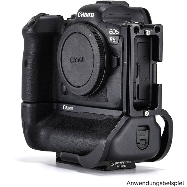 Sunwayfoto L-Platte für Canon R5 / R6 inkl. Griff (PCL-R5G) 