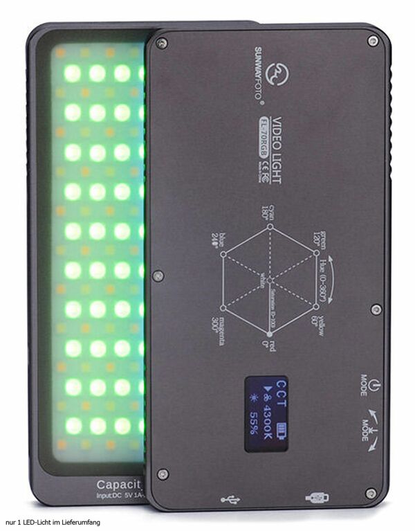 Sunwayfoto Video LED Leuchte FL-70RGB 