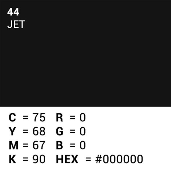 Superior Hintergrund Papier  1,35 x 11m 44 Jet Schwarz 