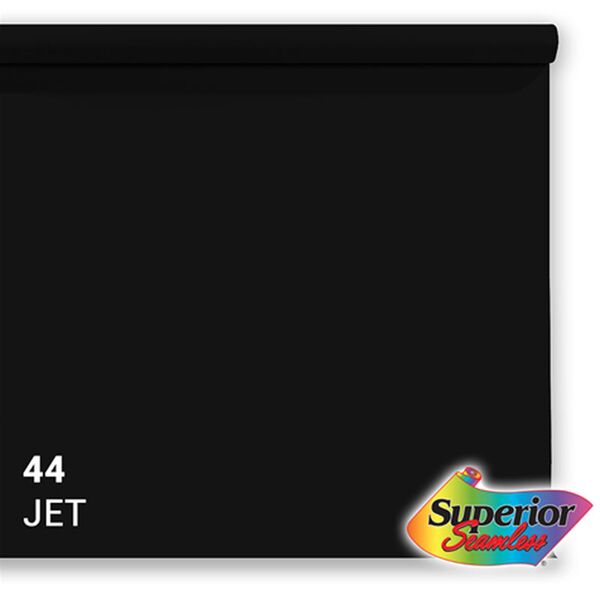 Superior Hintergrund Papier  2,72 x 11m 44 Jet Schwarz 