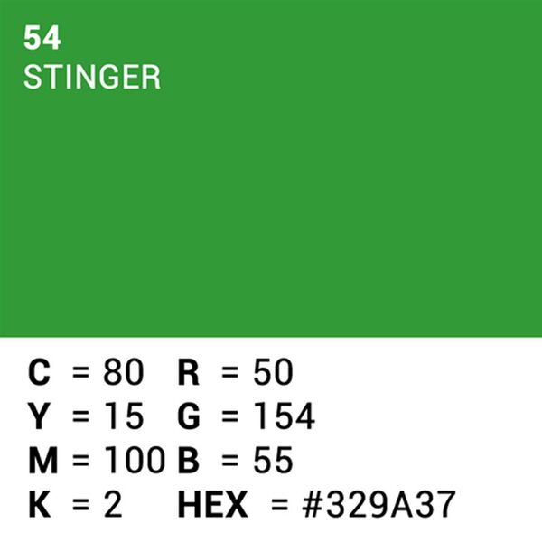 Superior Hintergrund Papier  2,72 x 11m 54 Stinger Chroma Key 