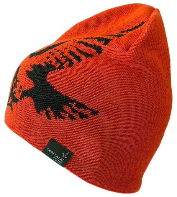Swarovski Hawk merino beanie  orange