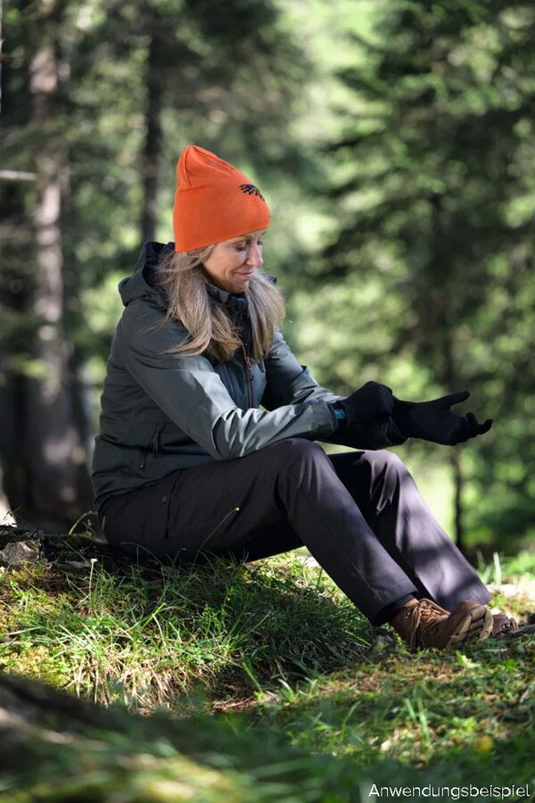 Swarovski Hawk merino beanie  orange