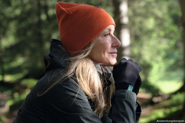 Swarovski Hawk merino beanie  orange