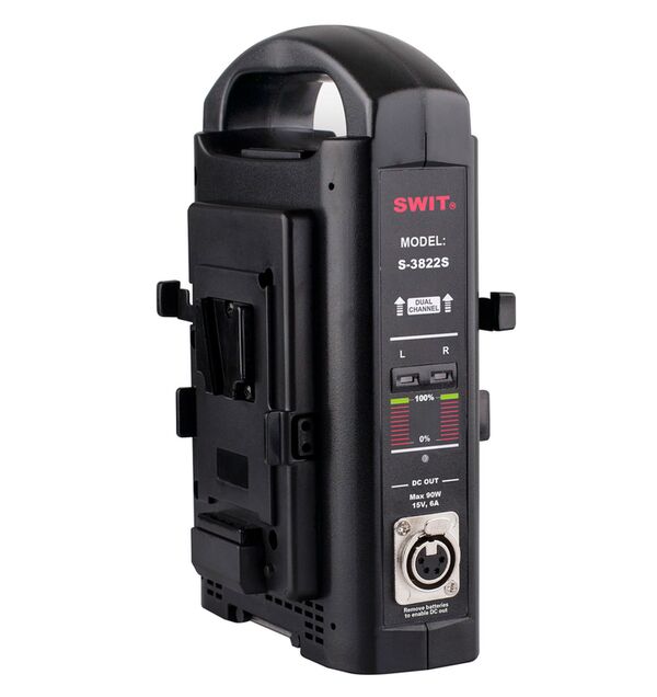 SWIT S-3822S Dual-Schnellladegerät & Adapter für V-Mount Akkus 