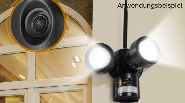 Technaxx TX-83 HD IP-Cam Flutlicht Überwachungskamera mit LED-Licht 