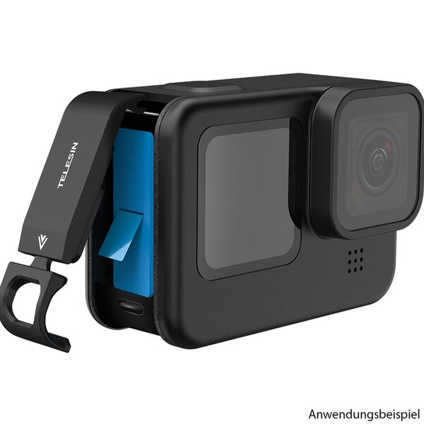 Telesin Batteriefachdeckel mit Ladeöffnung Metall - GoPro 9-12 