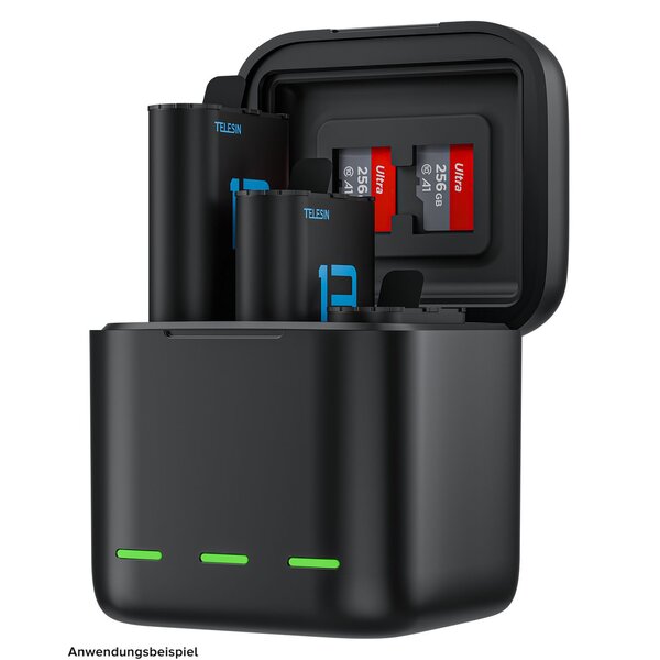Telesin Battery Charger Box + 2x Akku für GoPro Hero 13 