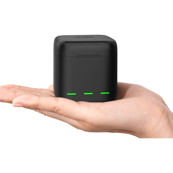 Telesin Dreifach-Akkuladegerät-Box + 1 Akku GoPro 9/10/11/12 