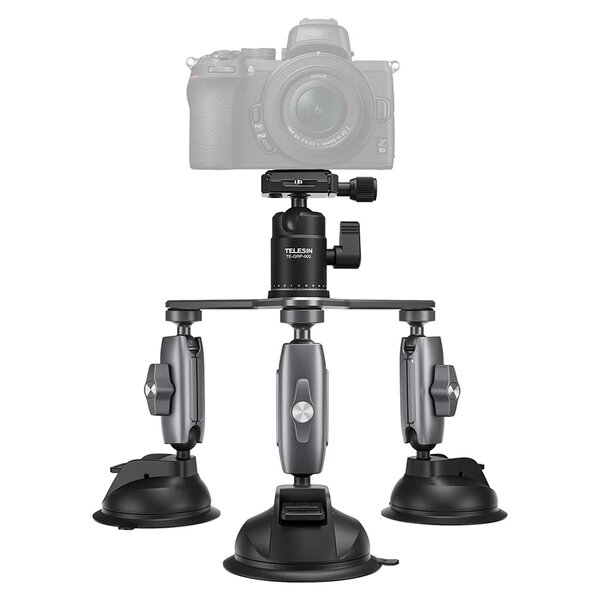 Telesin Dreifach-Saugnapf PRO Mount für GoPro 