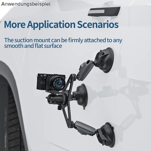 Telesin Dreifach-Saugnapf PRO Mount für GoPro 