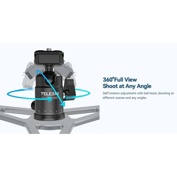 Telesin Dreifach-Saugnapf PRO Mount für GoPro 