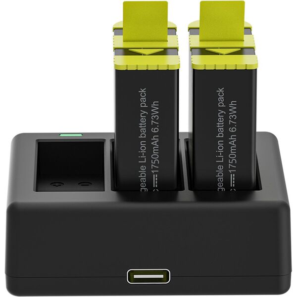 Telesin Ladegerät für 3 Batterien + 2x Akku GoPro 9/10/11/12 