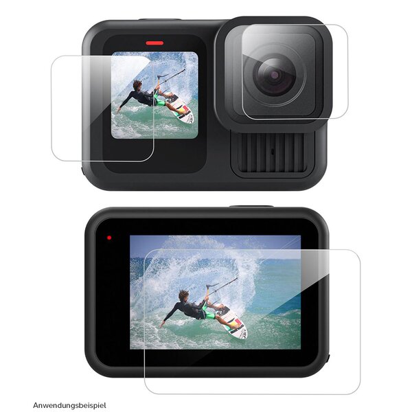Telesin Screenprotector-Set gehärtetes Glas für GoPro 13 