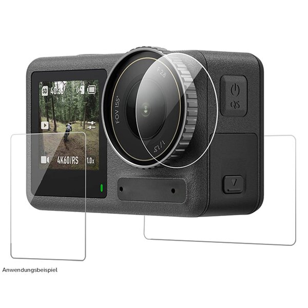 Telesin Screenprotector-Set Glas DJI Osmo Action 5 -Für Hülle 