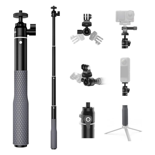 Telesin Selfie Stick 65cm Wasserdicht mit Kugelkopf 