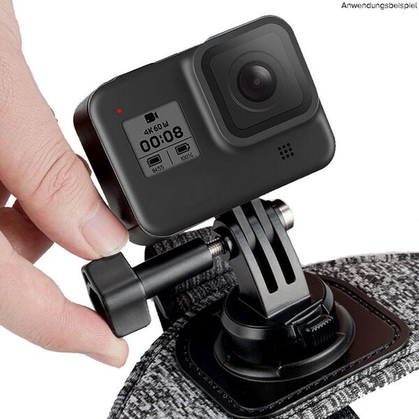 Telesin Stirnband mit zwei Sportkamerahalterungen Action Cam-Halterung 