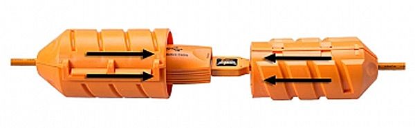 Tether Tools JerkStopper Extension Lock Schutzkapsel für lose Kabelenden und USB-Kabel-Verbindungen  orange