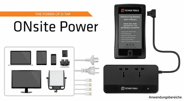 Tether Tools ONsite Power Hub - Mehrfachsteckdose mit D-Tap-Eingang 