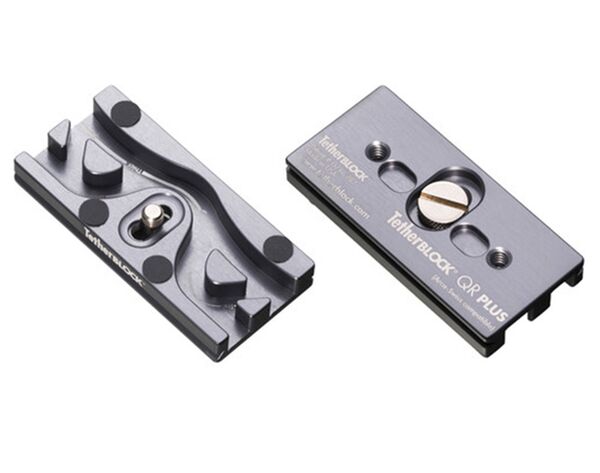 Tether Tools TetherBlock Arca Gray Kameraplatte als Kabelhalter mit Zugentlastung Arca-Swiss kompati 