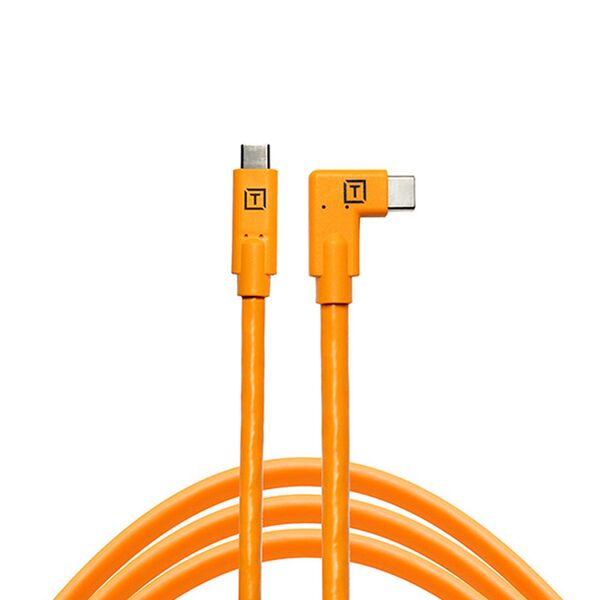 Tether Tools TetherGuard LeverLock & Cable Kit USB-C auf USB-C, 1x rechtsgewinkelt  4,6 Meter Orange