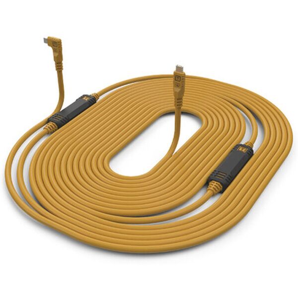 Tether Tools TetherGuard LeverLock & Cable Kit USB-C an USB-C rechtsgewinkelt  9,4 Meter Orange